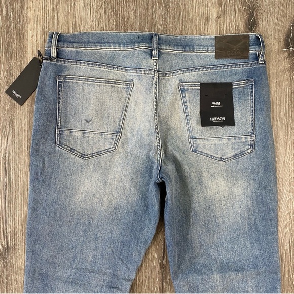 HUDSON Blake Slim Straight Jeans Men’s Size 38 NWT Medium Wash - Picture 9 of 9